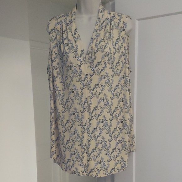 Charter Club V-Neck Floral Print Sleeveless Blouse Size 1X - Picture 1 of 6